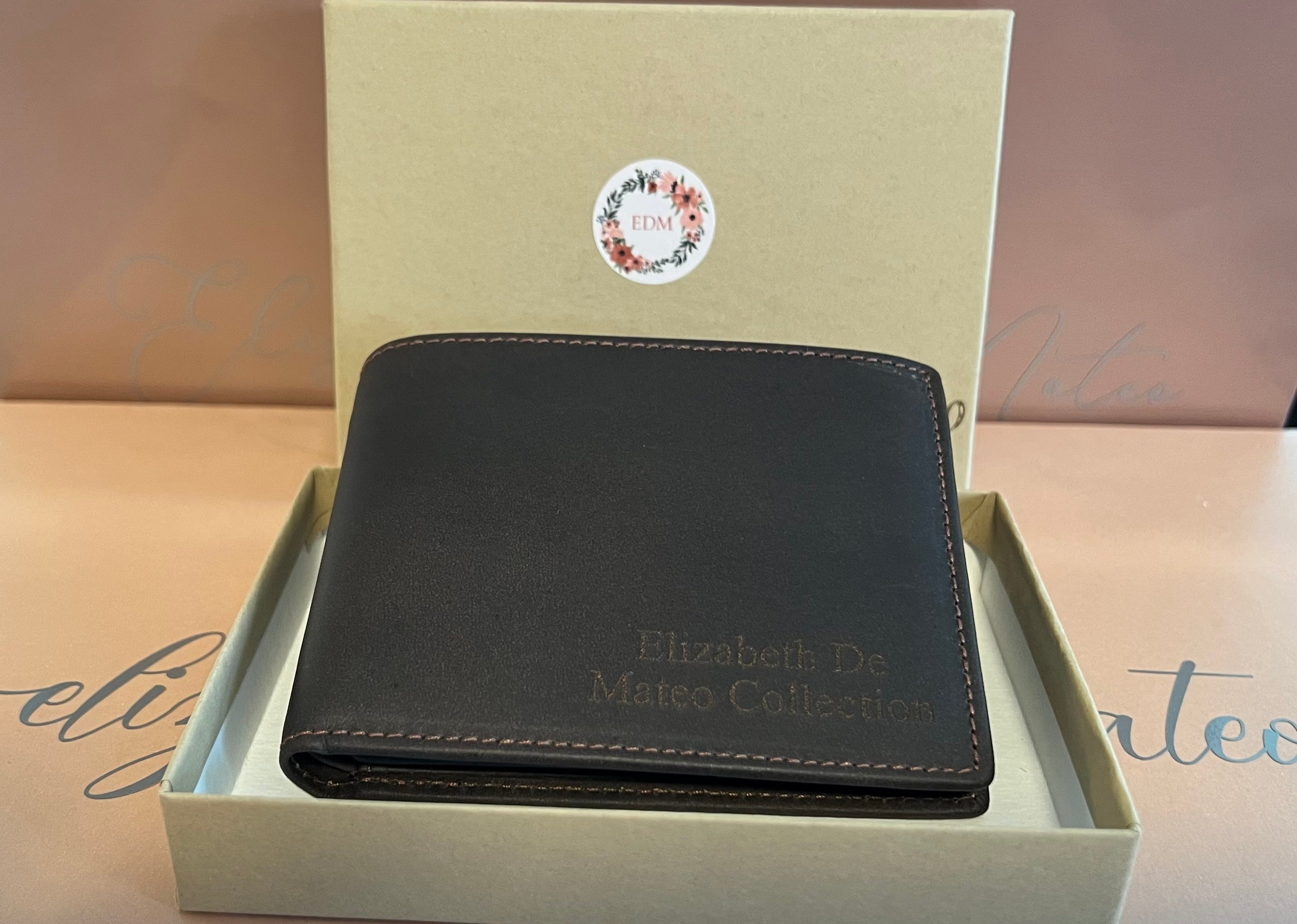 Men's black wallet – Elizabeth De Mateo Collection