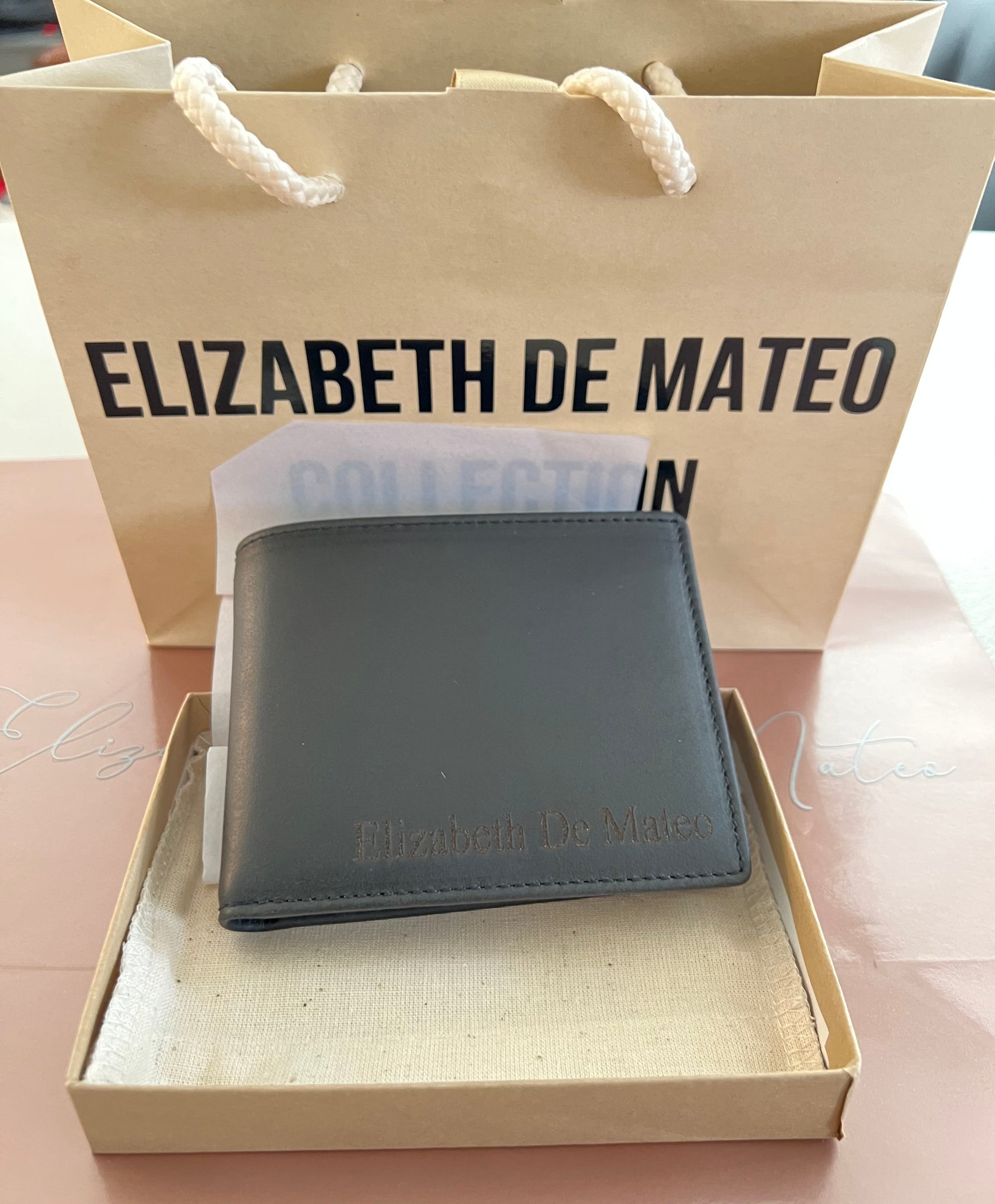Men's black wallet – Elizabeth De Mateo Collection